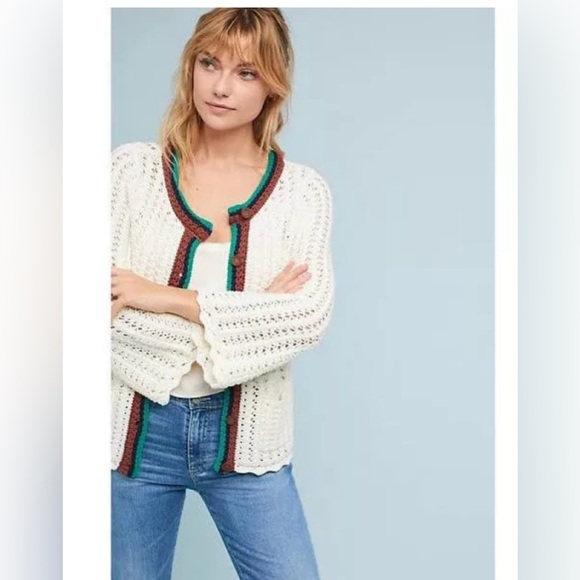 Anthropologie Sweaters - Anthropologie Women’s Elsie Open Button Up Knit Caridgan Size Small